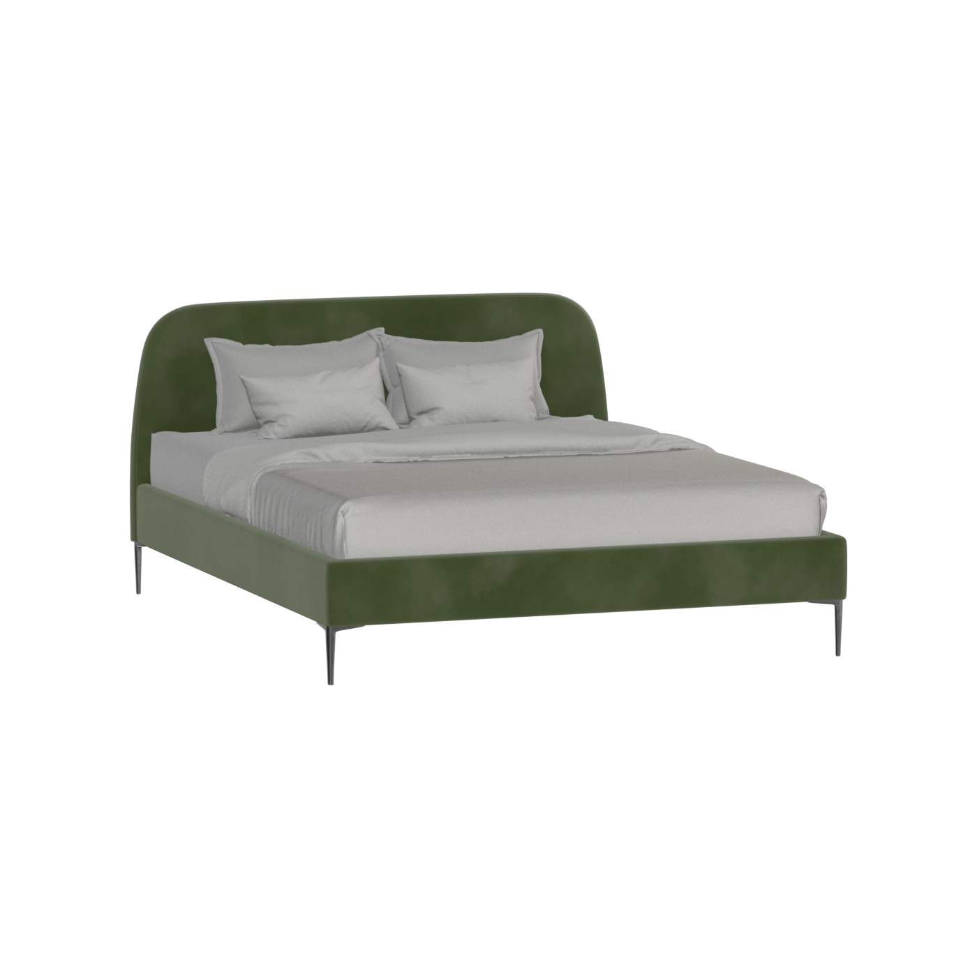 Anna Upholstered Bed with Vertical Headboard Detailing