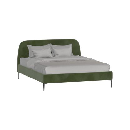Anna Upholstered Bed with Vertical Headboard Detailing