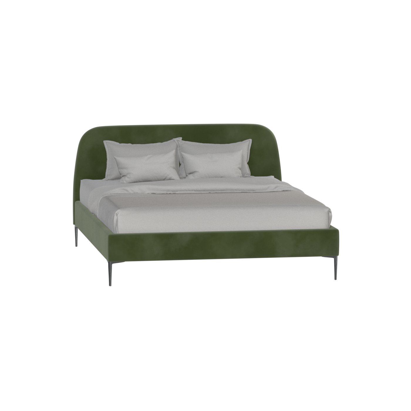 Anna Upholstered Bed with Vertical Headboard Detailing