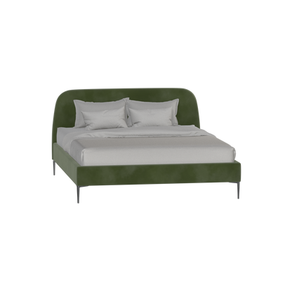 Anna Upholstered Bed with Vertical Headboard Detailing