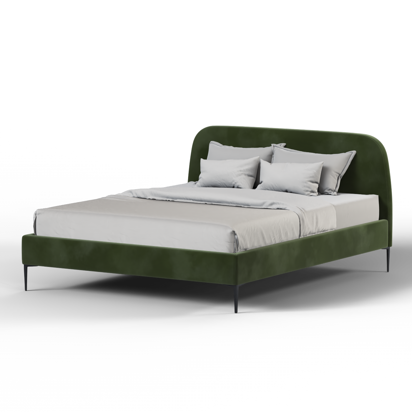Anna Upholstered Bed with Vertical Headboard Detailing