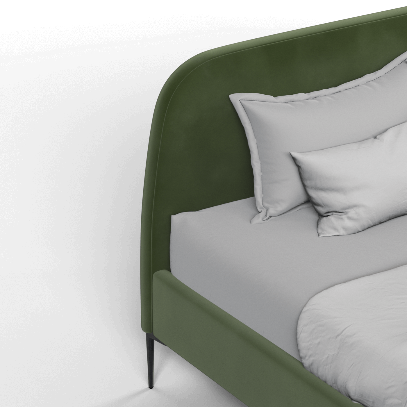 Anna Upholstered Bed with Vertical Headboard Detailing