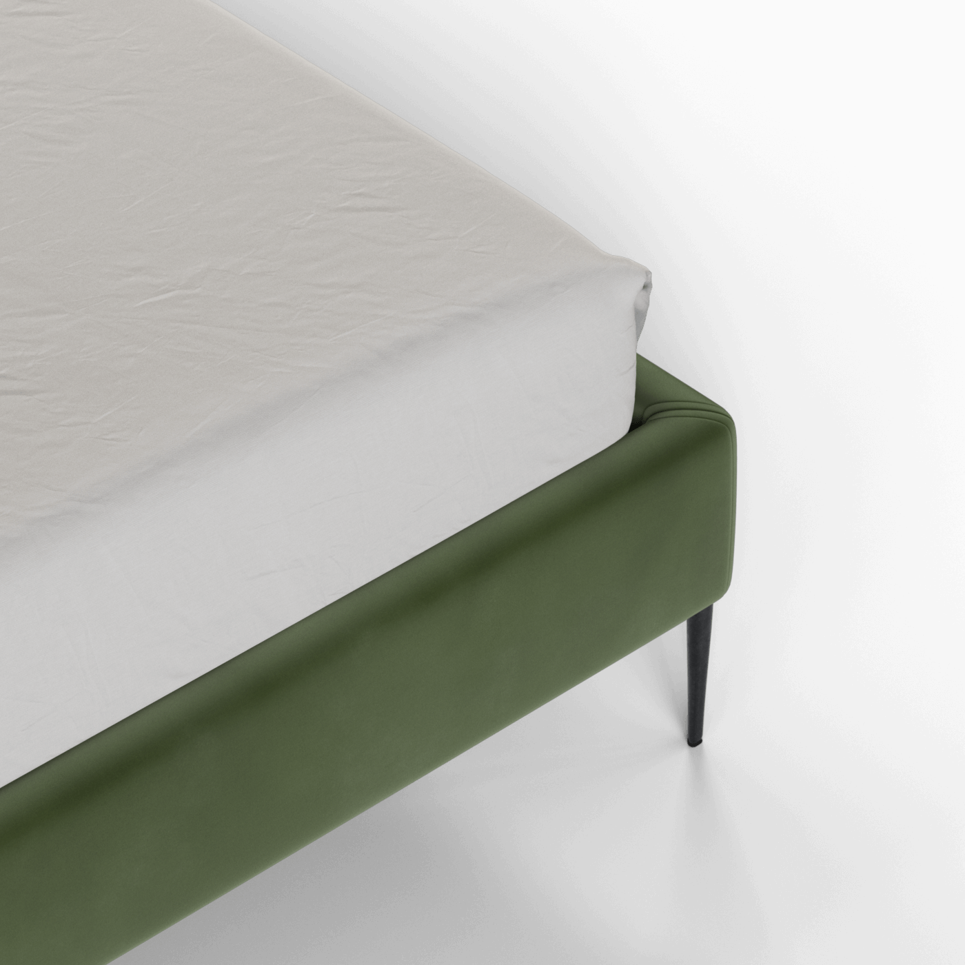 Anna Upholstered Bed with Vertical Headboard Detailing
