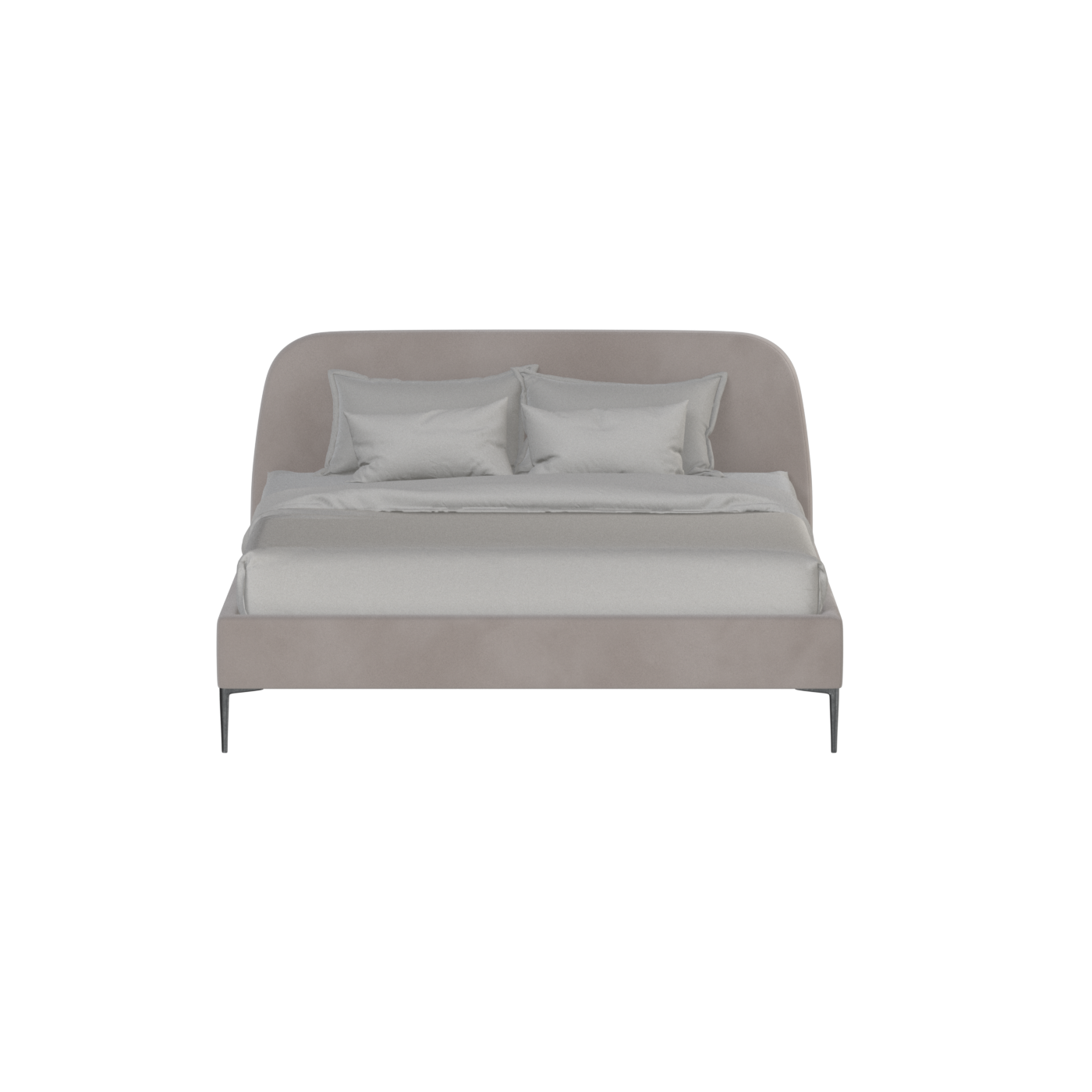 Anna Upholstered Bed with Vertical Headboard Detailing