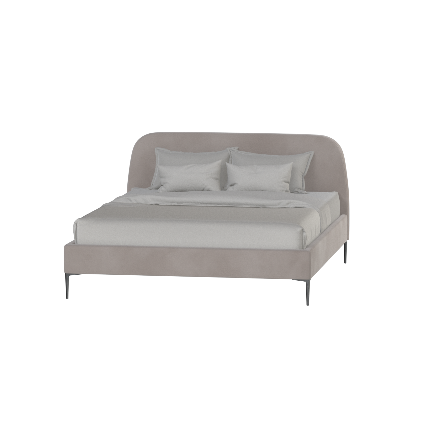 Anna Upholstered Bed with Vertical Headboard Detailing