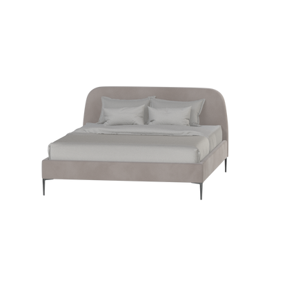 Anna Upholstered Bed with Vertical Headboard Detailing