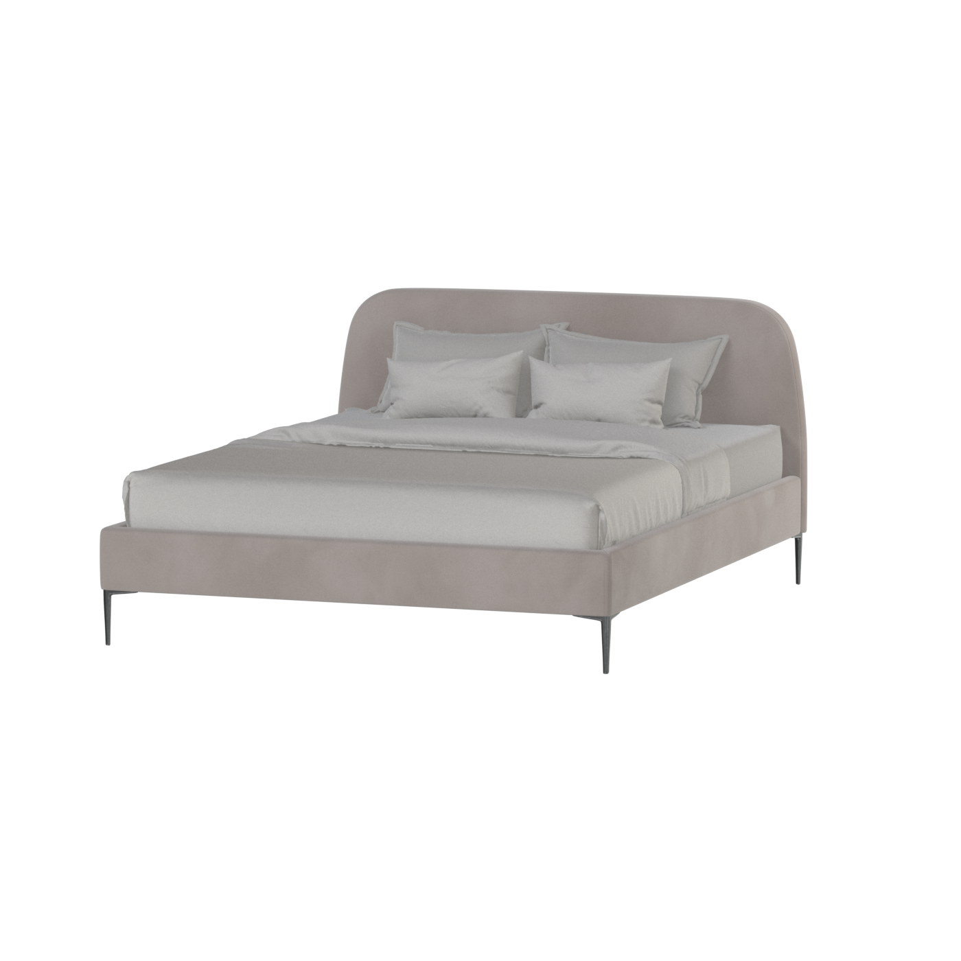 Anna Upholstered Bed with Vertical Headboard Detailing