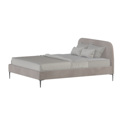 Anna Upholstered Bed with Vertical Headboard Detailing