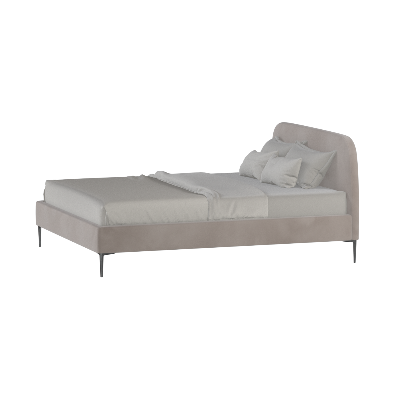 Anna Upholstered Bed with Vertical Headboard Detailing