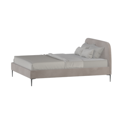 Anna Upholstered Bed with Vertical Headboard Detailing