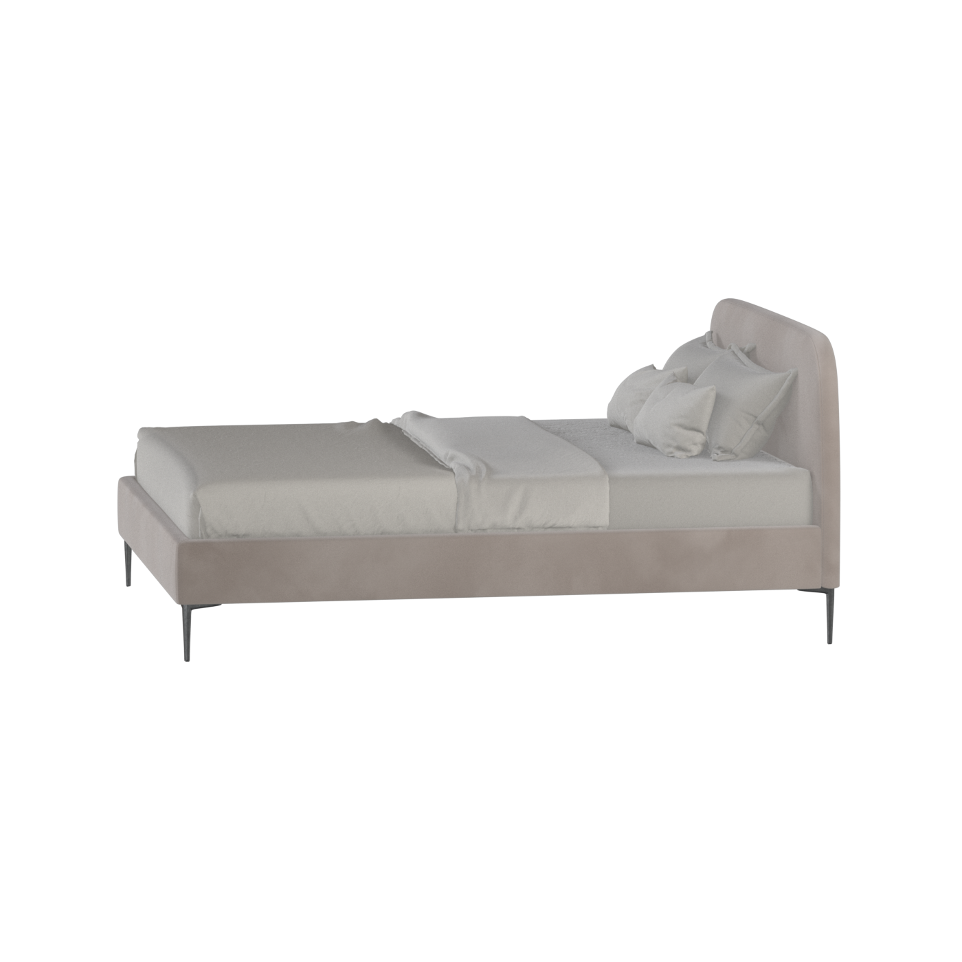 Anna Upholstered Bed with Vertical Headboard Detailing