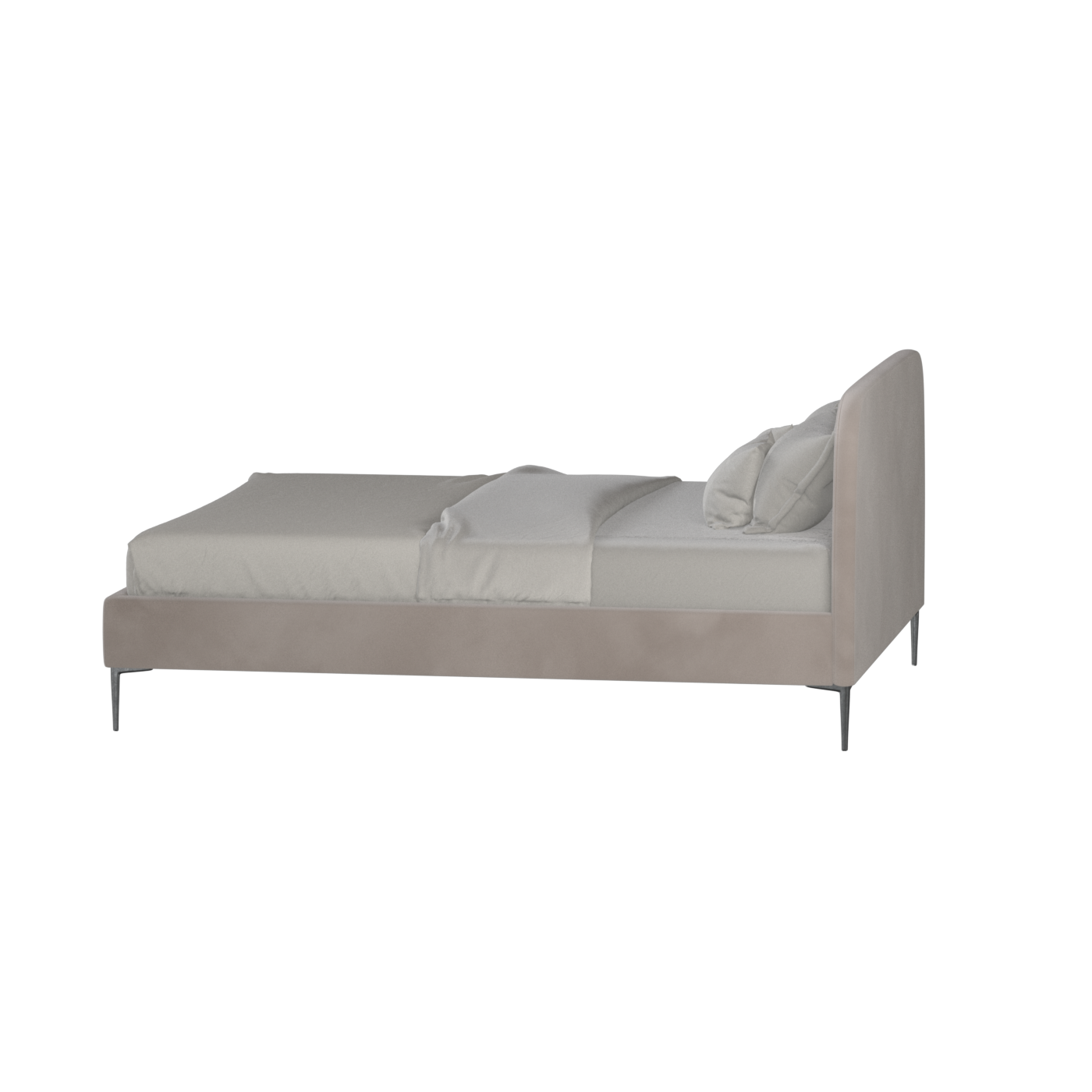 Anna Upholstered Bed with Vertical Headboard Detailing