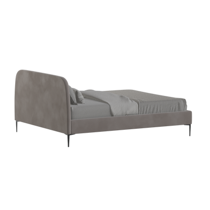 Anna Upholstered Bed with Vertical Headboard Detailing