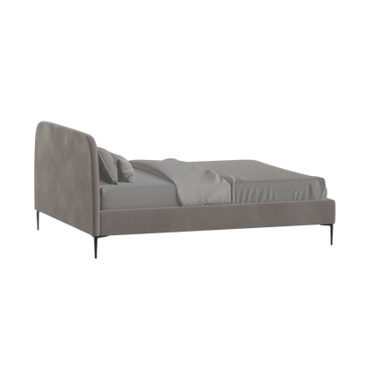 Anna Upholstered Bed with Vertical Headboard Detailing