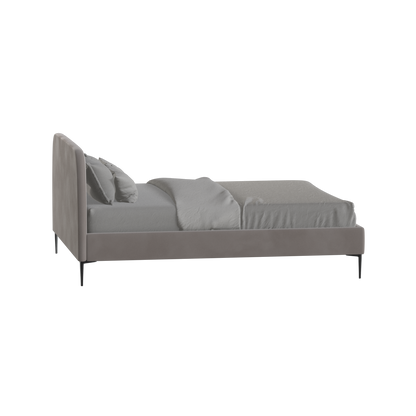 Anna Upholstered Bed with Vertical Headboard Detailing
