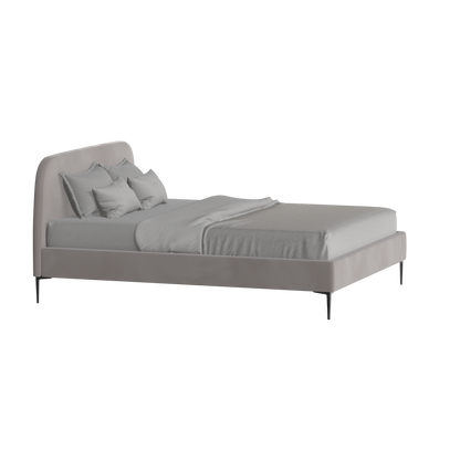 Anna Upholstered Bed with Vertical Headboard Detailing