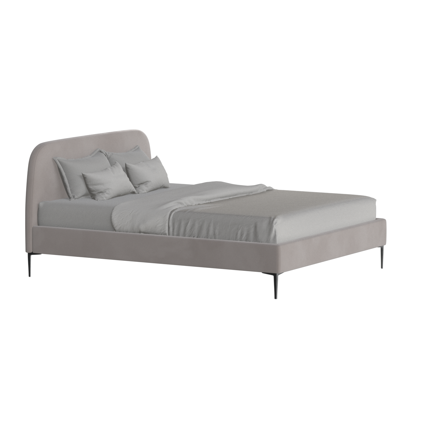 Anna Upholstered Bed with Vertical Headboard Detailing