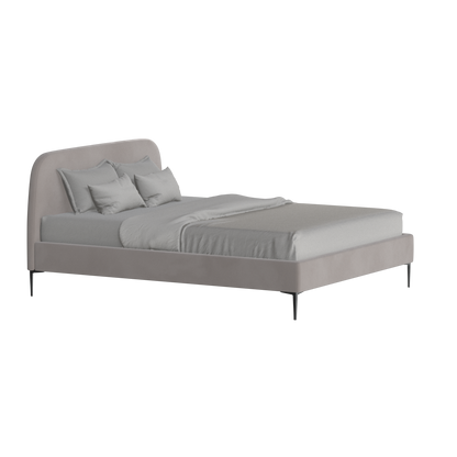 Anna Upholstered Bed with Vertical Headboard Detailing