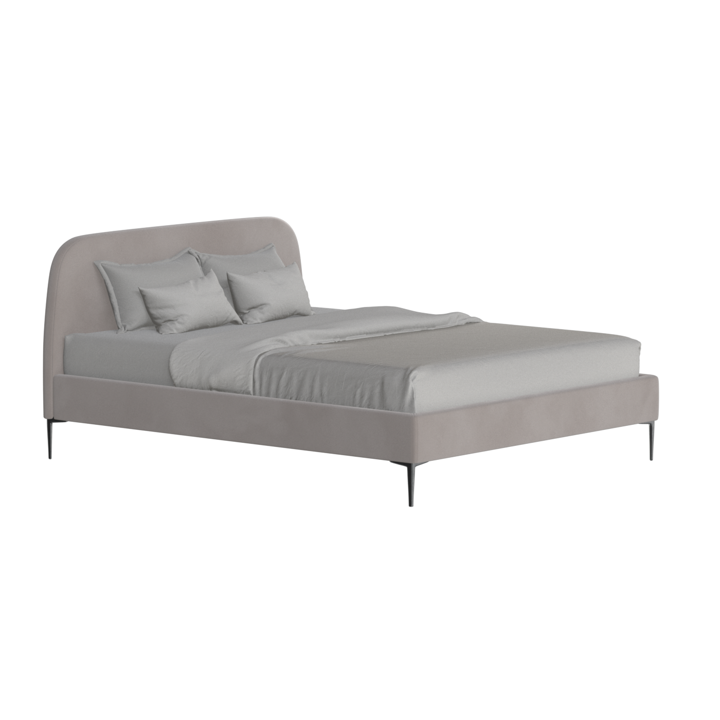 Anna Upholstered Bed with Vertical Headboard Detailing
