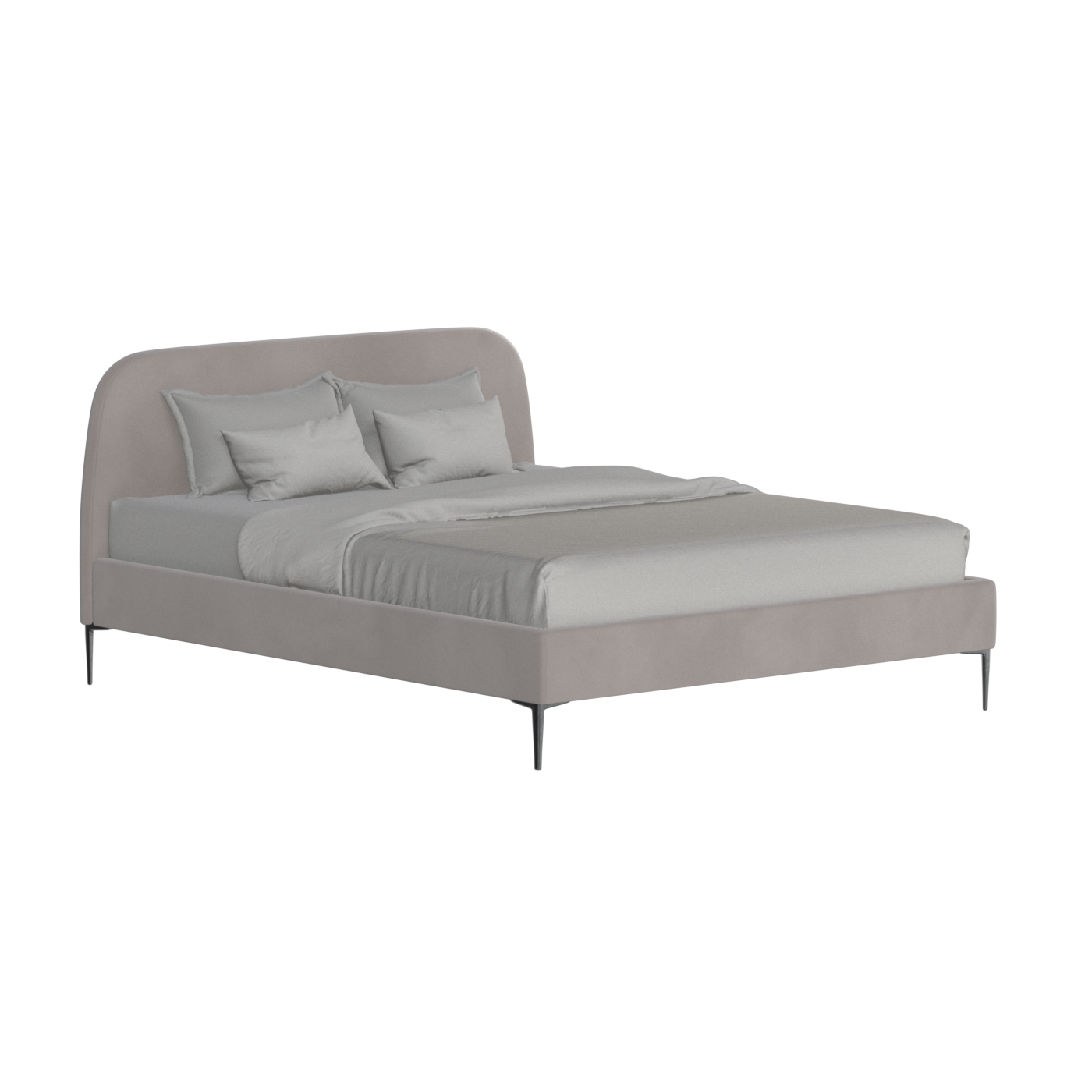 Anna Upholstered Bed with Vertical Headboard Detailing