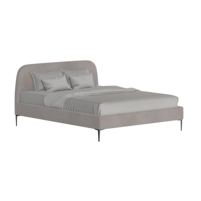 Anna Upholstered Bed with Vertical Headboard Detailing