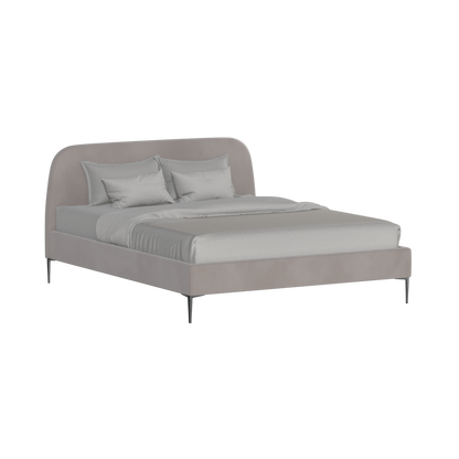 Anna Upholstered Bed with Vertical Headboard Detailing