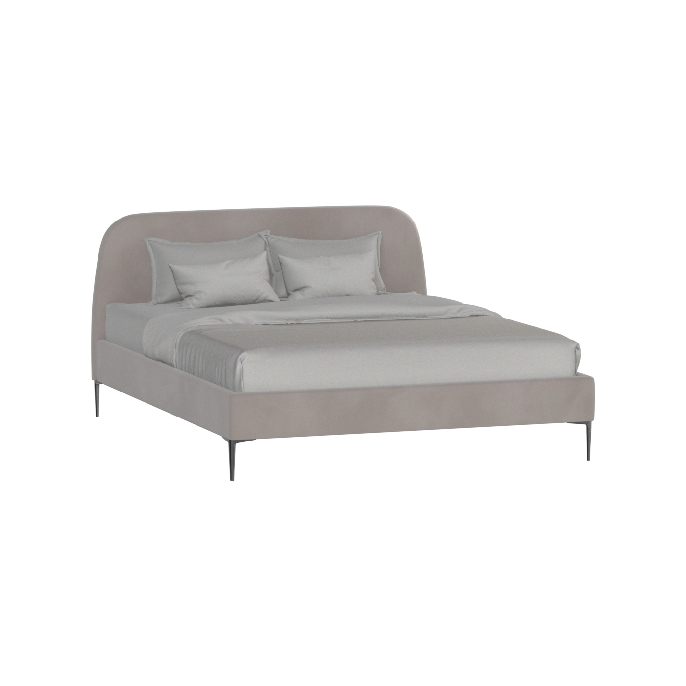 Anna Upholstered Bed with Vertical Headboard Detailing
