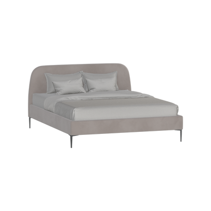 Anna Upholstered Bed with Vertical Headboard Detailing