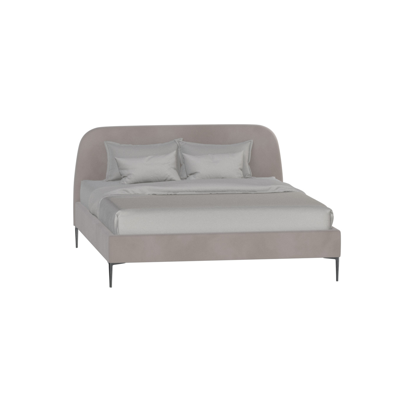 Anna Upholstered Bed with Vertical Headboard Detailing