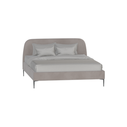 Anna Upholstered Bed with Vertical Headboard Detailing
