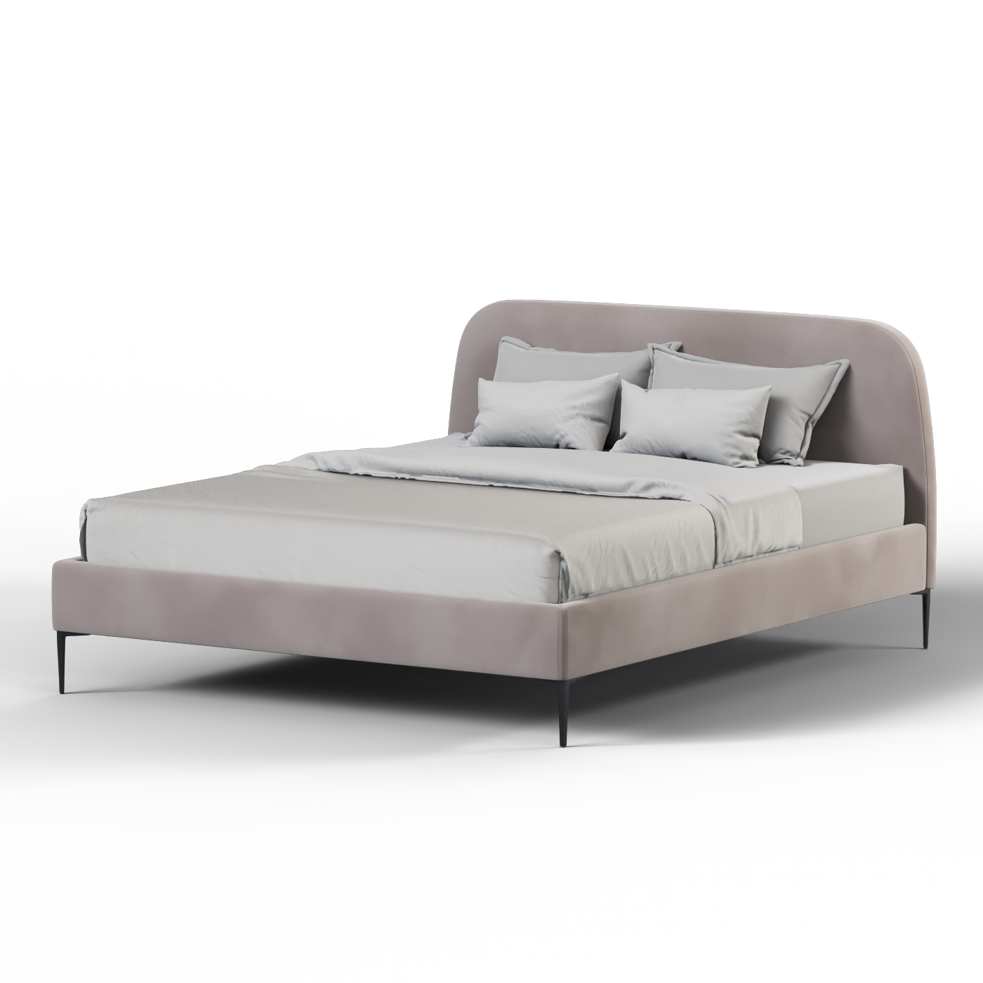 Anna Upholstered Bed with Vertical Headboard Detailing