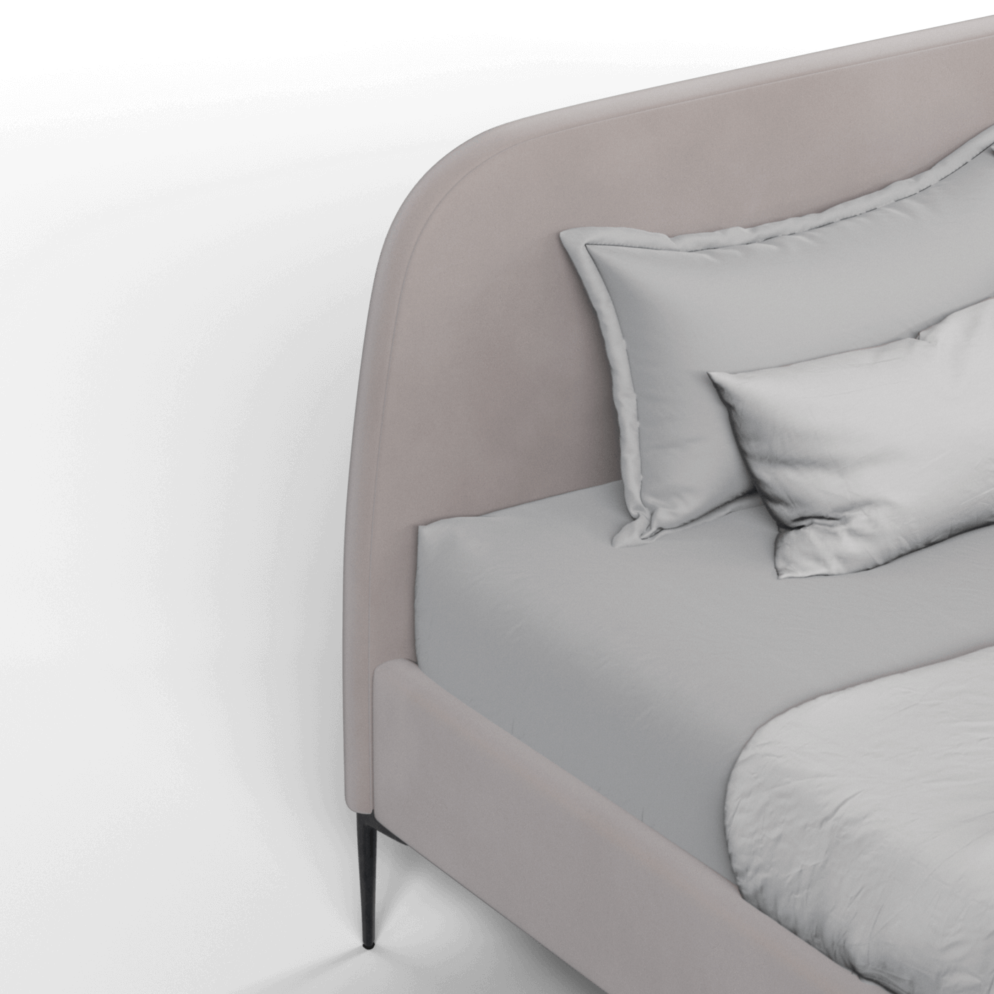 Anna Upholstered Bed with Vertical Headboard Detailing