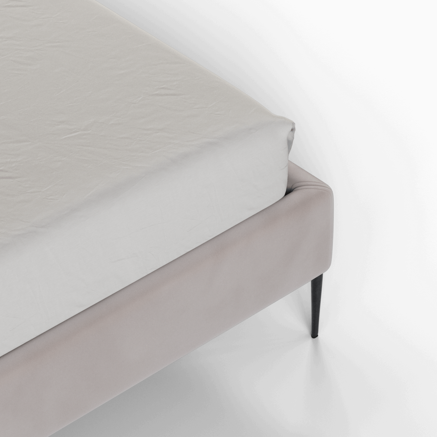 Anna Upholstered Bed with Vertical Headboard Detailing