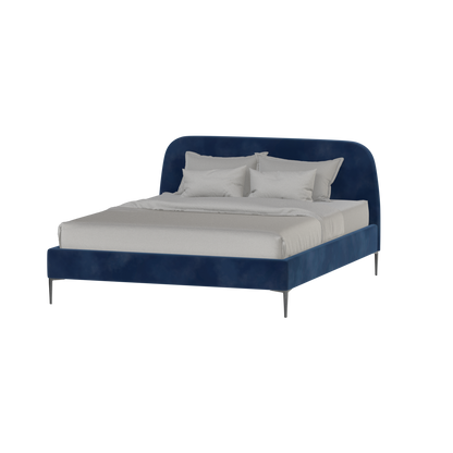 Anna Upholstered Bed with Vertical Headboard Detailing