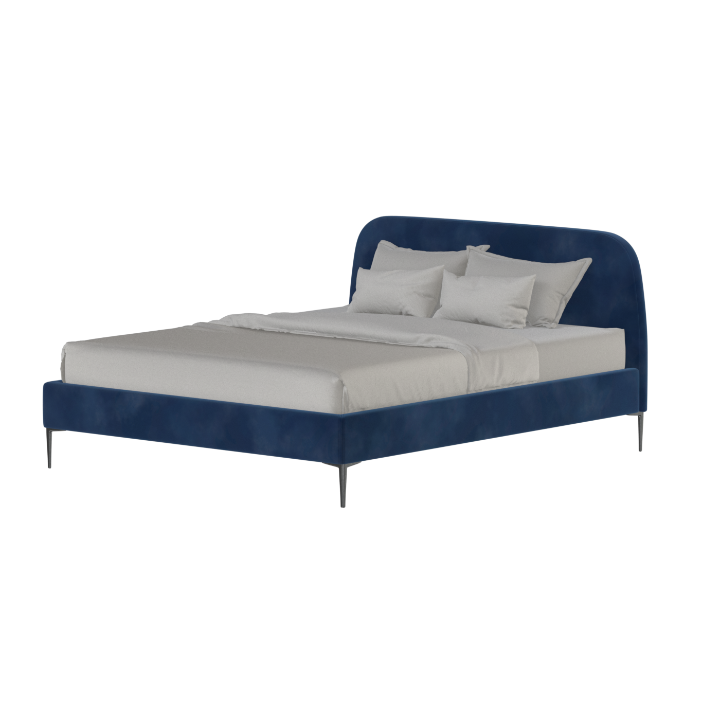 Anna Upholstered Bed with Vertical Headboard Detailing