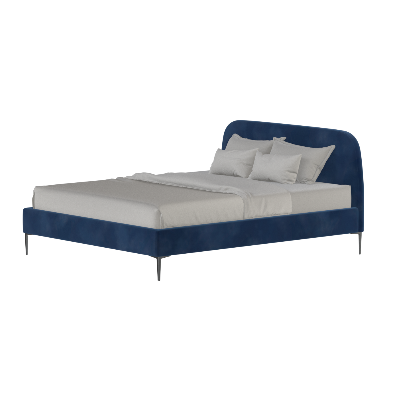 Anna Upholstered Bed with Vertical Headboard Detailing