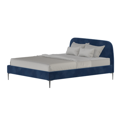 Anna Upholstered Bed with Vertical Headboard Detailing