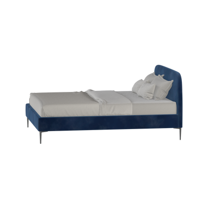 Anna Upholstered Bed with Vertical Headboard Detailing