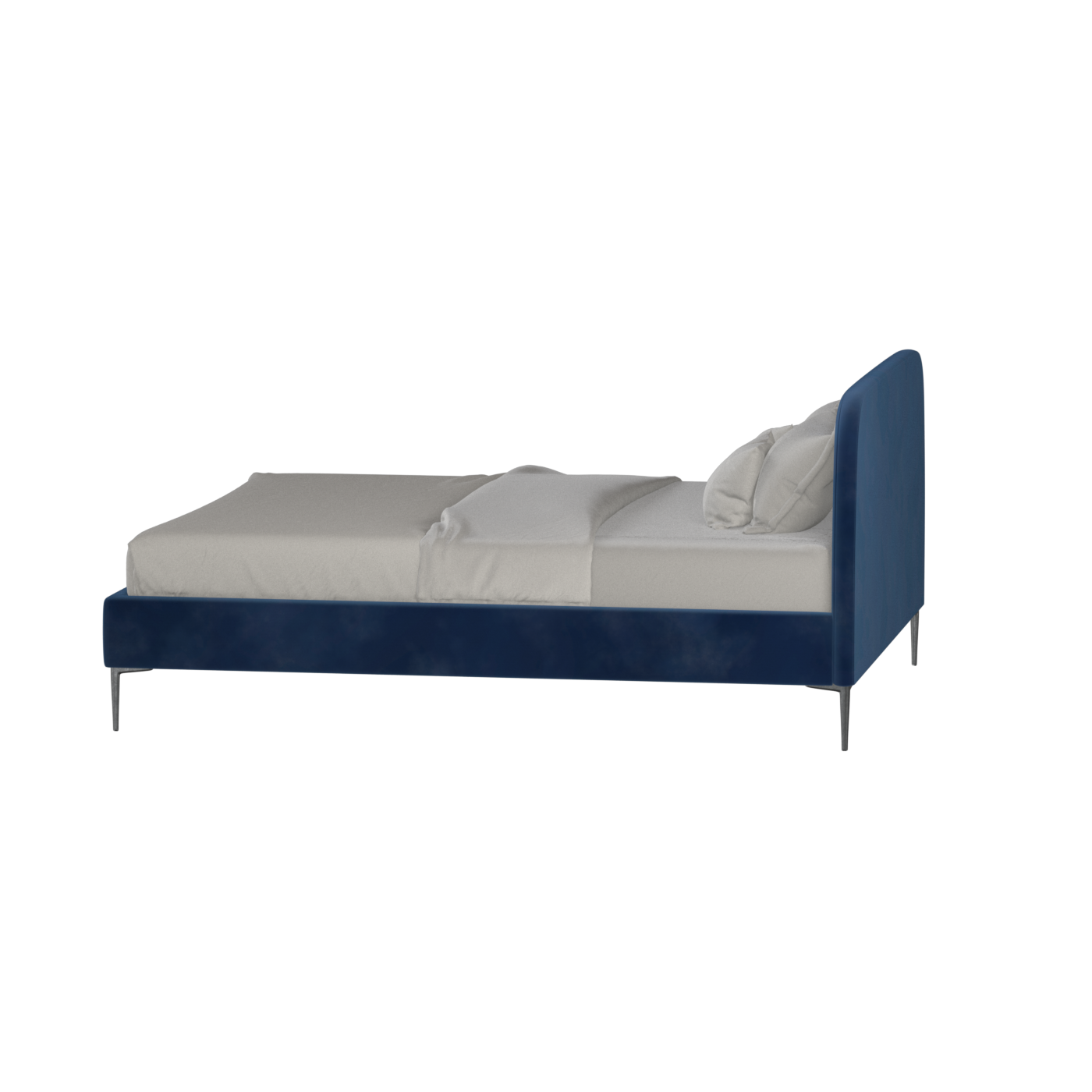 Anna Upholstered Bed with Vertical Headboard Detailing