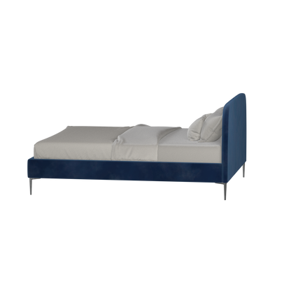 Anna Upholstered Bed with Vertical Headboard Detailing