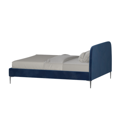 Anna Upholstered Bed with Vertical Headboard Detailing