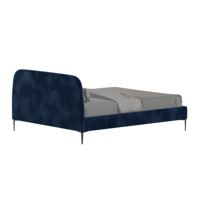 Anna Upholstered Bed with Vertical Headboard Detailing