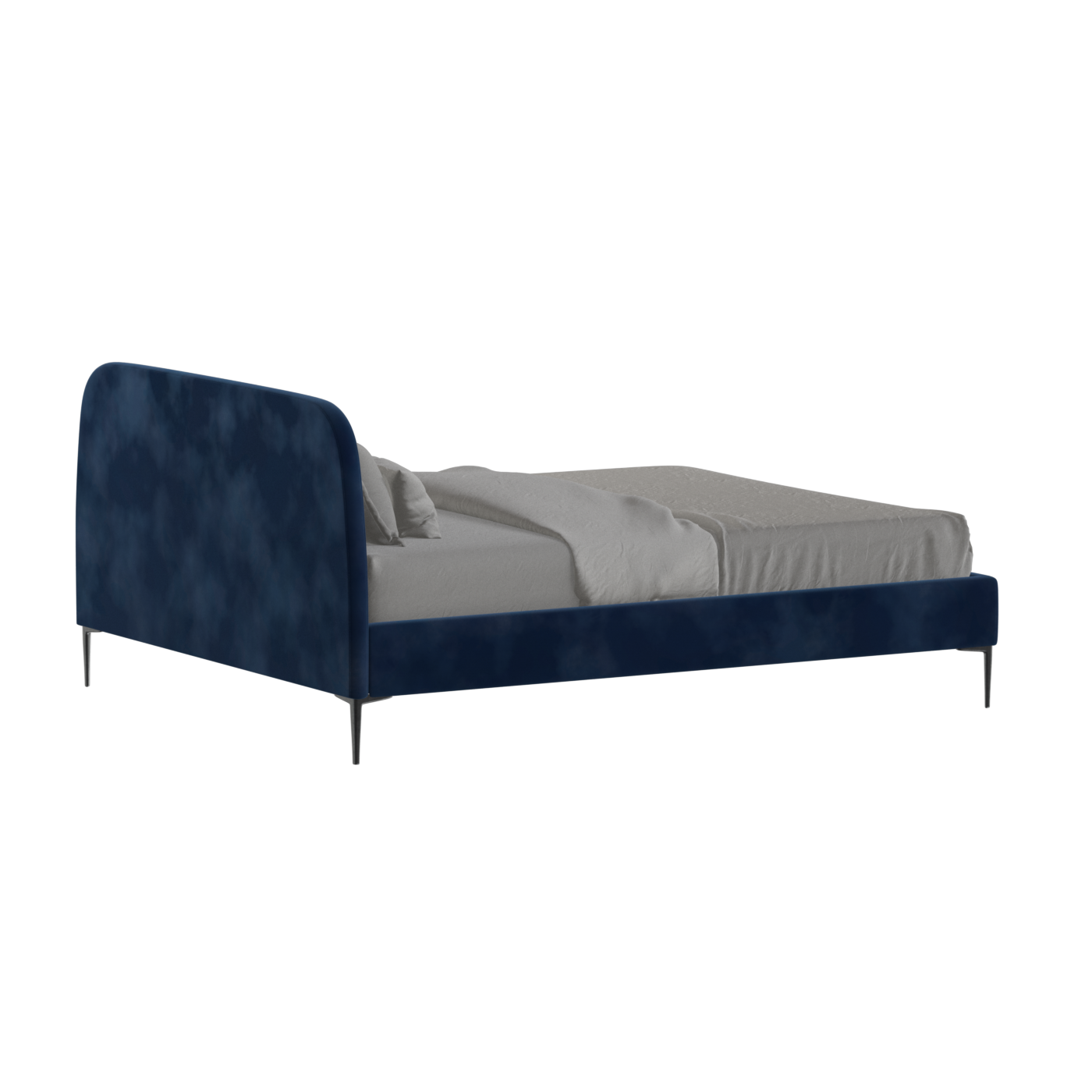 Anna Upholstered Bed with Vertical Headboard Detailing