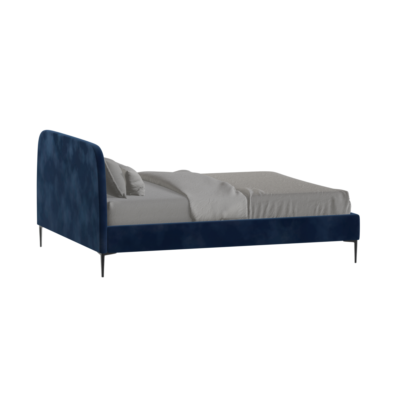 Anna Upholstered Bed with Vertical Headboard Detailing