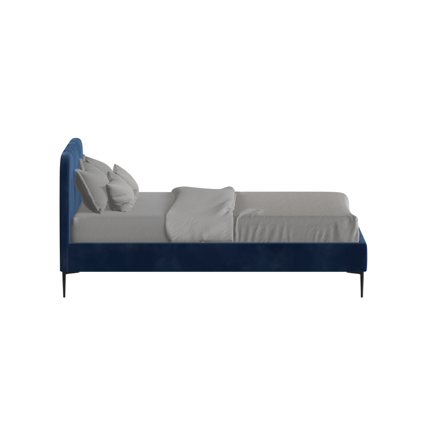 Anna Upholstered Bed with Vertical Headboard Detailing