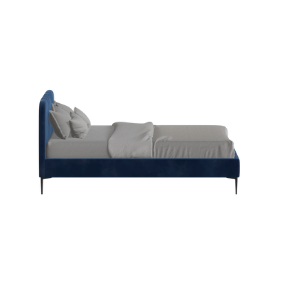 Anna Upholstered Bed with Vertical Headboard Detailing