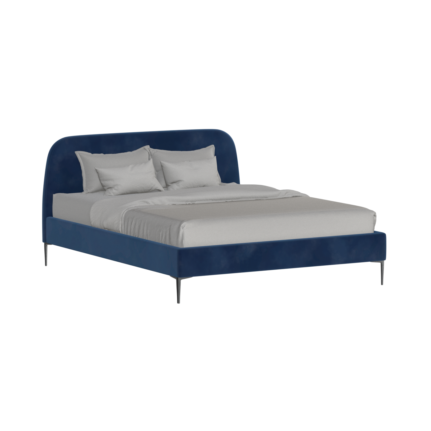 Anna Upholstered Bed with Vertical Headboard Detailing