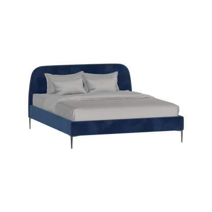 Anna Upholstered Bed with Vertical Headboard Detailing