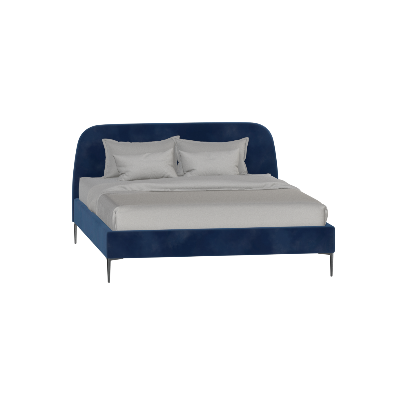 Anna Upholstered Bed with Vertical Headboard Detailing