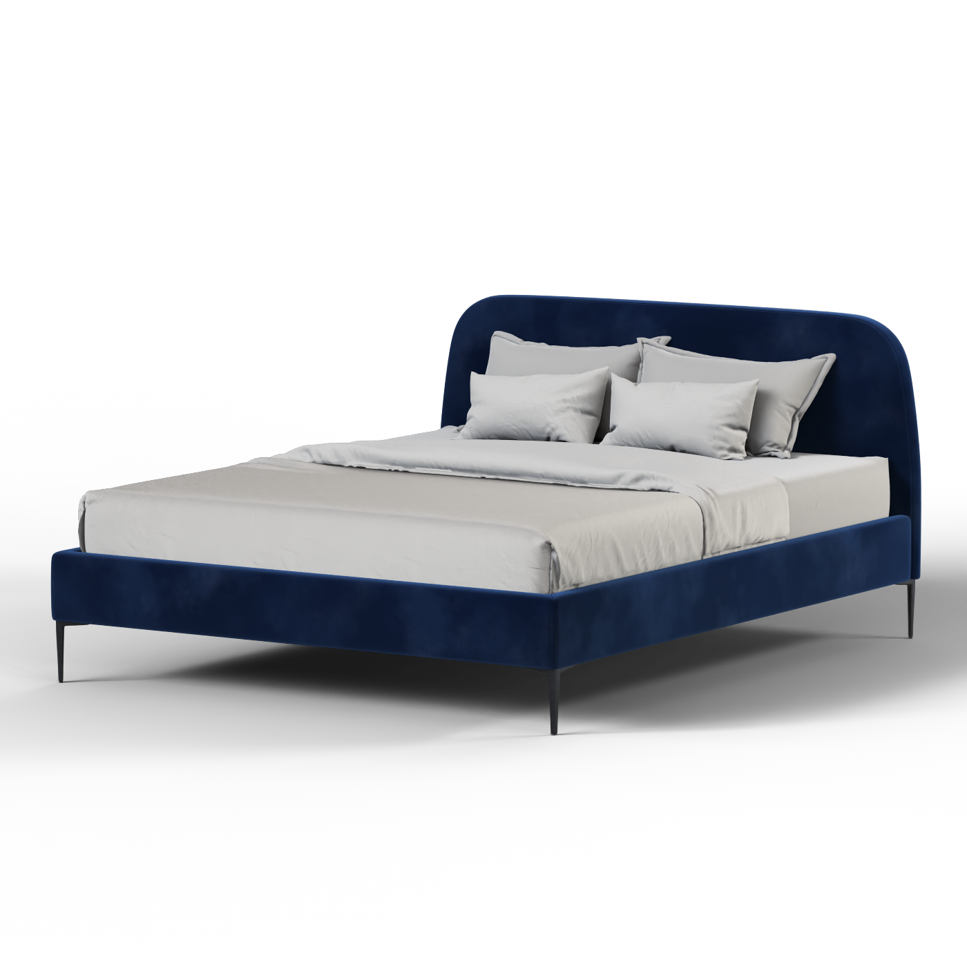 Anna Upholstered Bed with Vertical Headboard Detailing